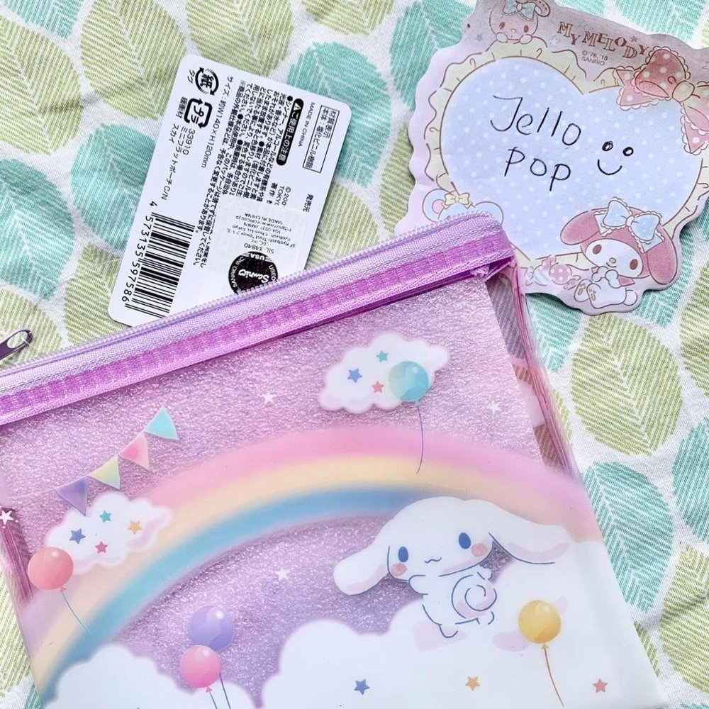 Sanrio cinnamoroll zipper cosmetic mask makeup pouch bag - Picture 4 of 4